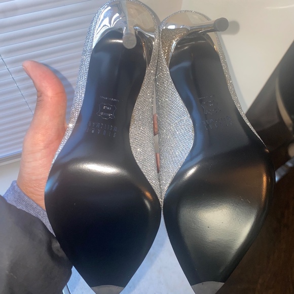 NEW Stuart Weitzman Silver Noir Nouveau Style Heel Size 8 - Picture 14 of 15